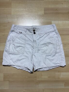Bass White Utility Bermuda Shorts with Patch Pockets